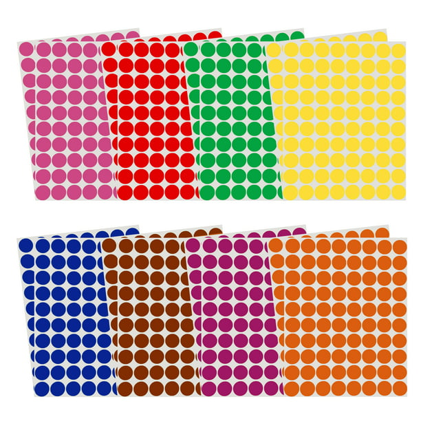 Square Colour Code Dots Blank Price Stickers Sticky Labels 25mm or 38mm